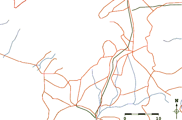 Roads and rivers around Mount Macolod