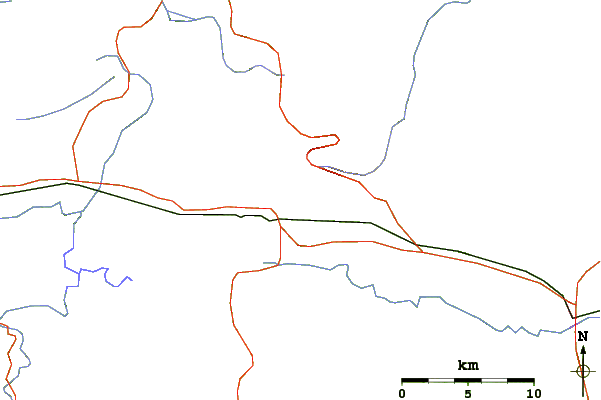 Roads and rivers around Mount Magazine