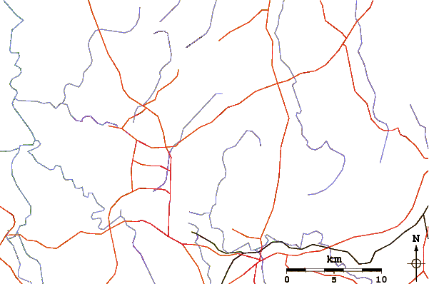 Roads and rivers around Mount Majura