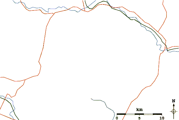 Roads and rivers around Mount Mansfield