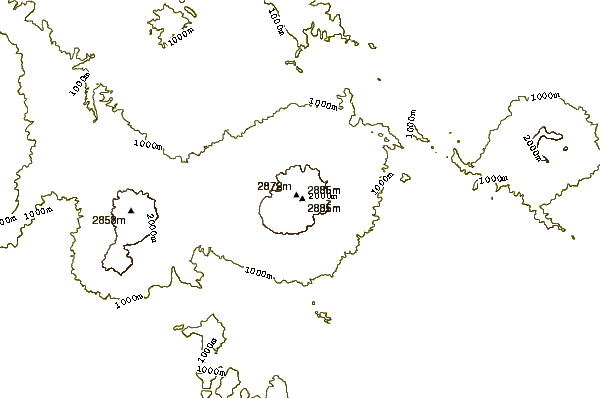 Mountain peaks around Mount Marapi