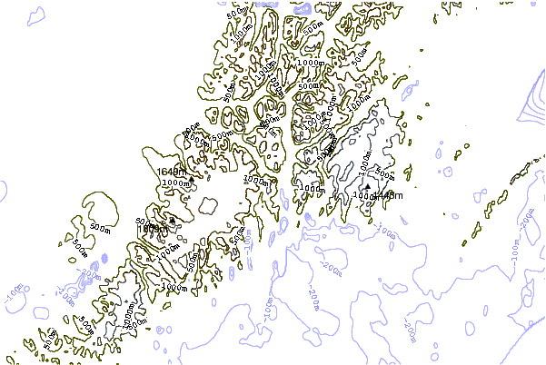 Mountain peaks around Mount Marathon