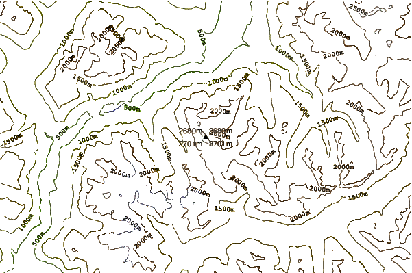 Mountain peaks around Mount Marriott