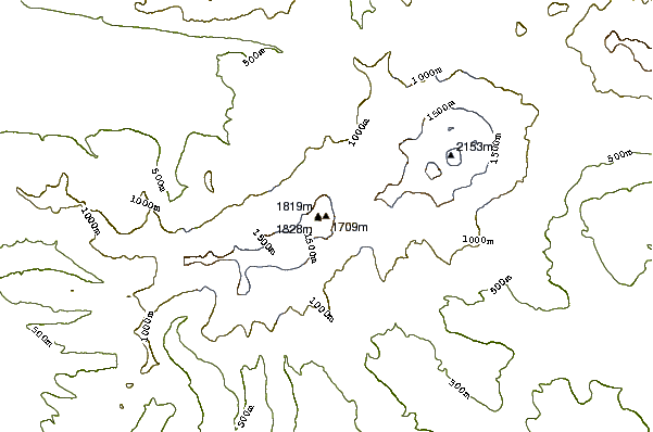 Mountain peaks around Mount Martin