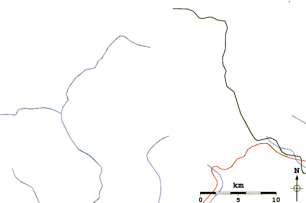 Roads and rivers around Mount Maru (Kamishihoro-Shintoku)