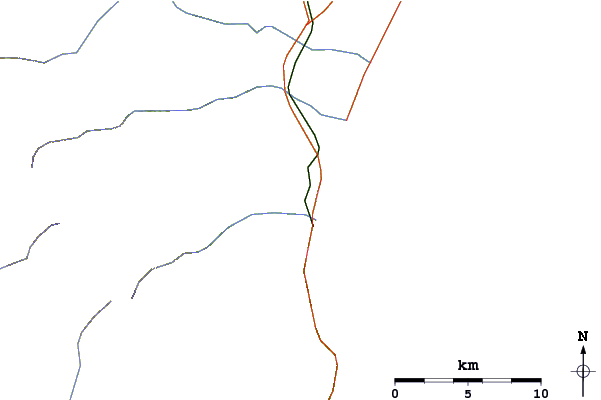 Roads and rivers around Mount Maru