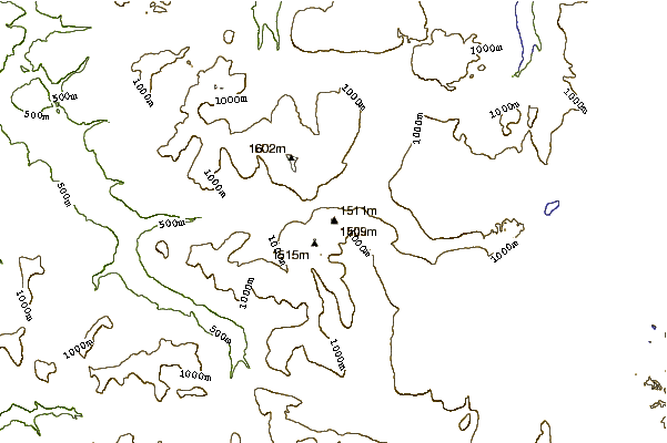 Mountain peaks around Mount Massif