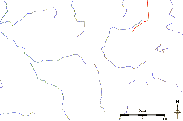 Roads and rivers around Mount Massif