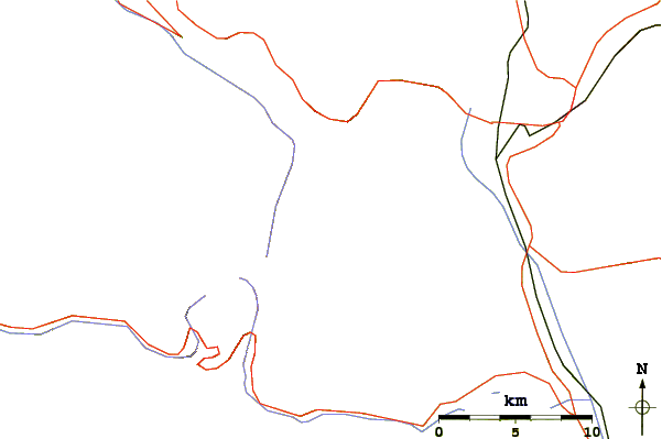 Roads and rivers around Mount Massive