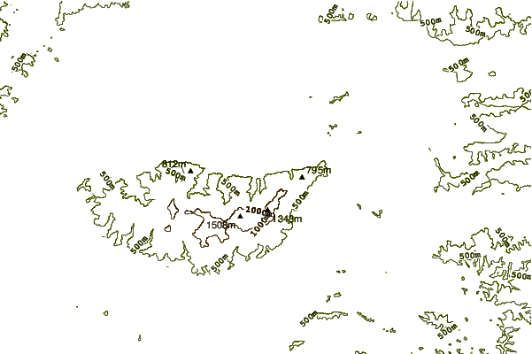 Mountain peaks around Mount Mau Son