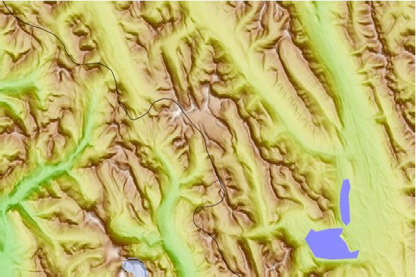 Surf breaks located close to Mount Maude (Canada)