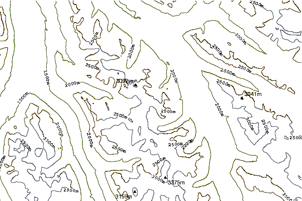 Mountain peaks around Mount McGuire (Alberta)