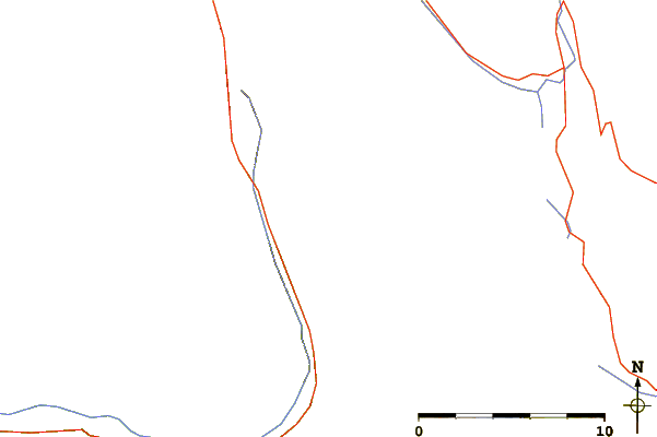 Roads and rivers around Mount McHarg