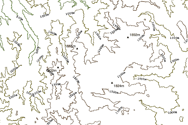 Mountain peaks around Mount McKay (Australia)