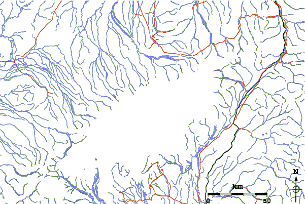 Roads and rivers around Mount McKinley