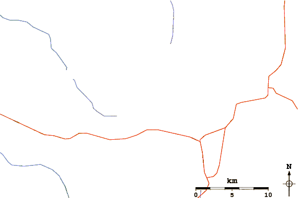 Roads and rivers around Mount McLoughlin