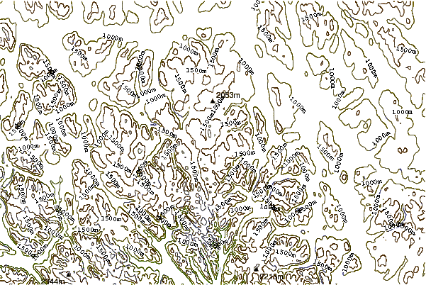 Mountain peaks around Mount McNeil