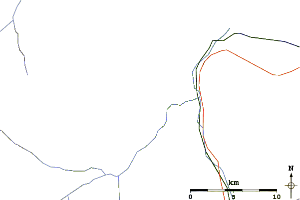 Roads and rivers around Mount McNicoll