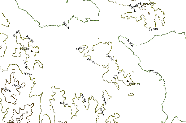 Mountain peaks around Mount Mccaleb