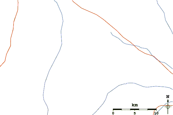 Roads and rivers around Mount Mccaleb