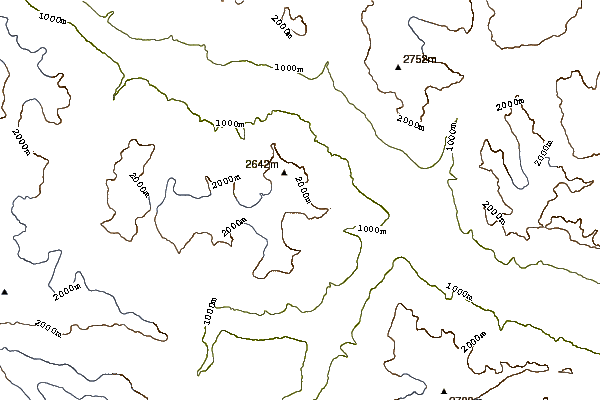 Mountain peaks around Mount Meag