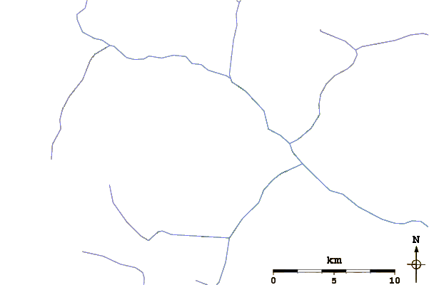 Roads and rivers around Mount Meag