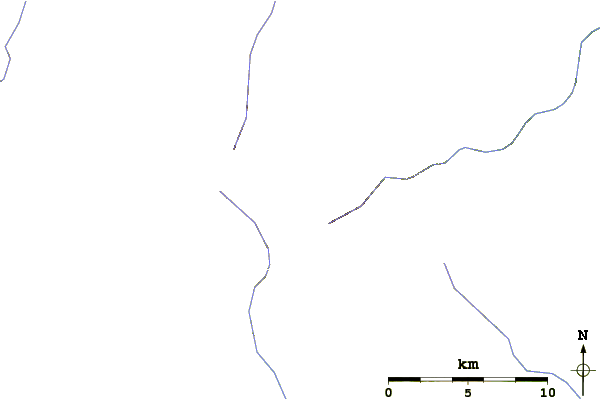 Roads and rivers around Gora Medvezh'ya or Mount Medvezhya