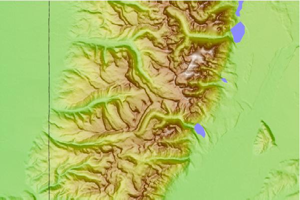 Surf breaks located close to Mount Meek