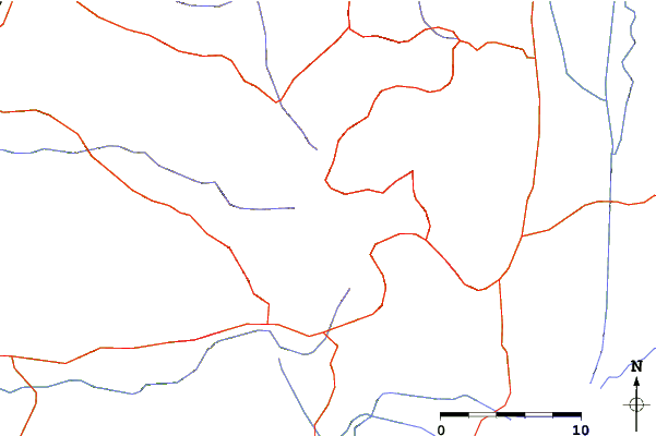 Roads and rivers around Mount Meron