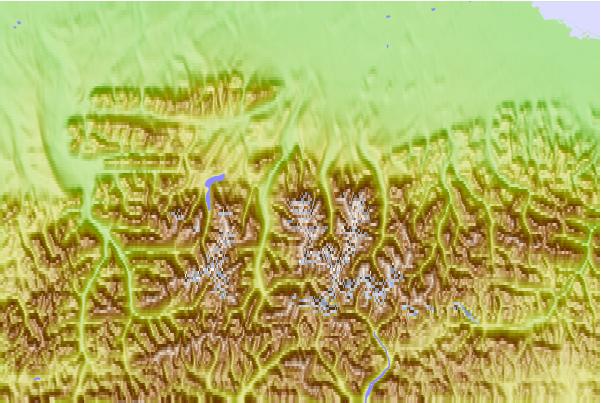 Surf breaks located close to Mount Michelson (Brooks Range)