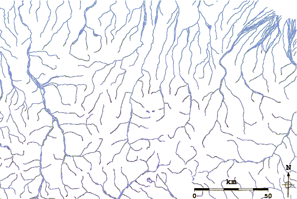 Roads and rivers around Mount Michelson (Brooks Range)