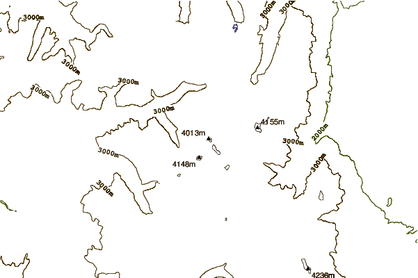 Mountain peaks around Mount Mills (California)