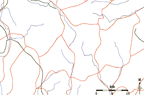 Roads and rivers around Mount Mimuro