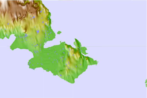 Surf breaks located close to Mount Minto (Nunavut)