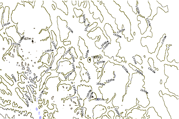 Mountain peaks around Mount Minto