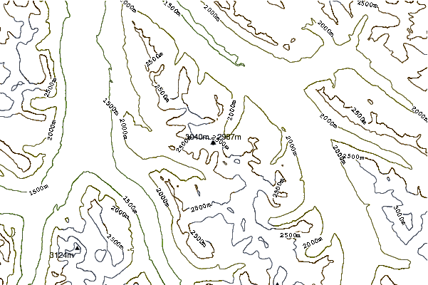 Mountain peaks around Mount Mitchell (Alberta)