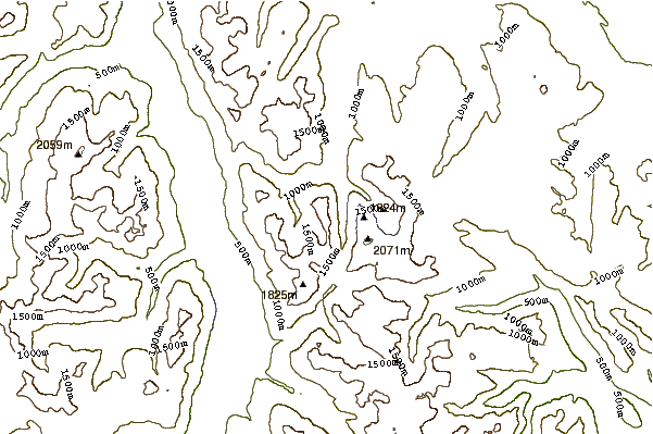 Mountain peaks around Mount Mitchell (British Columbia)