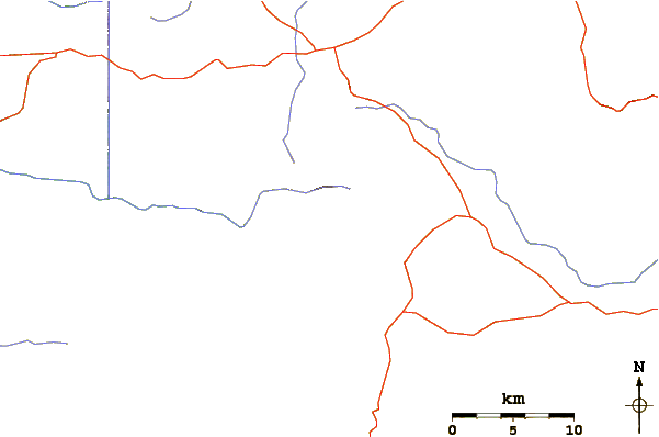 Roads and rivers around Mount Moco