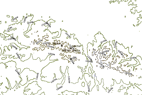 Mountain peaks around Mount Moffit