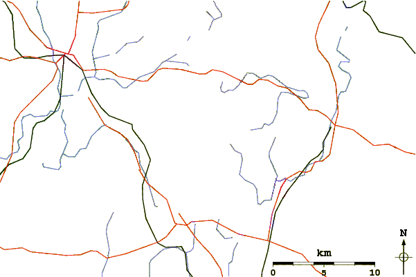 Roads and rivers around Mount Monadnock