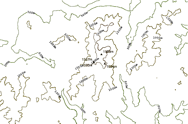 Mountain peaks around Mount Monroe