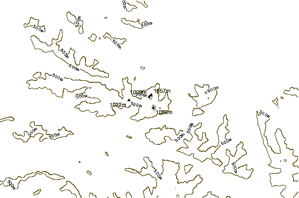 Mountain peaks around Mount Moresby