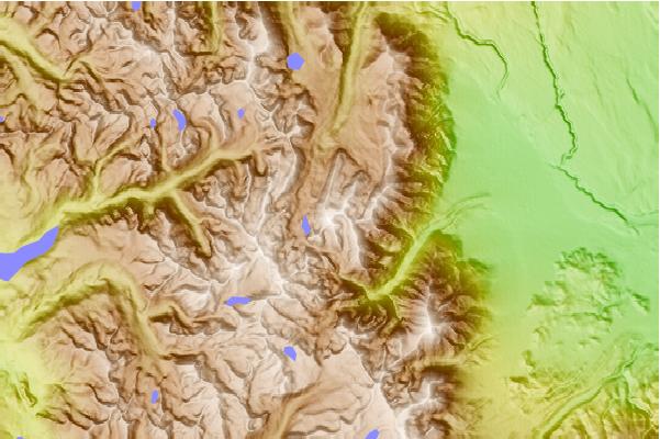 Surf breaks located close to Mount Morgan (Inyo County, California)