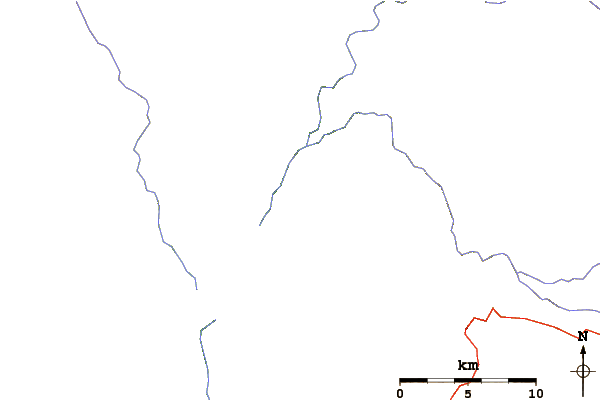 Roads and rivers around Mount Morgan South