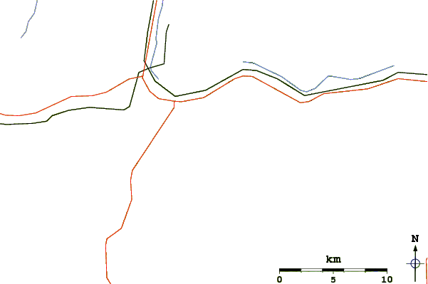 Roads and rivers around Mount Moriah (New Hampshire)