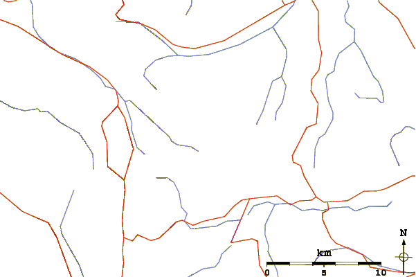 Roads and rivers around Mount Moriarty