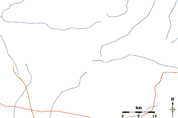 Roads and rivers around Mount Morungole