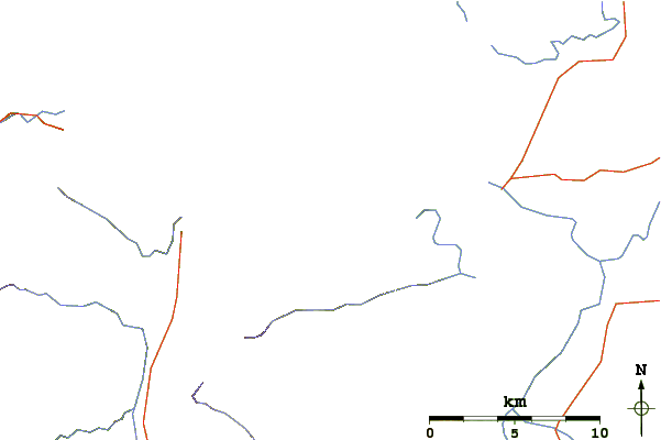 Roads and rivers around Mount Moturau