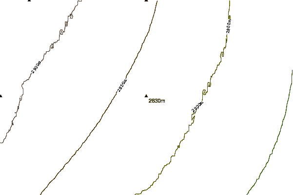 Mountain peaks around Mount Moulton