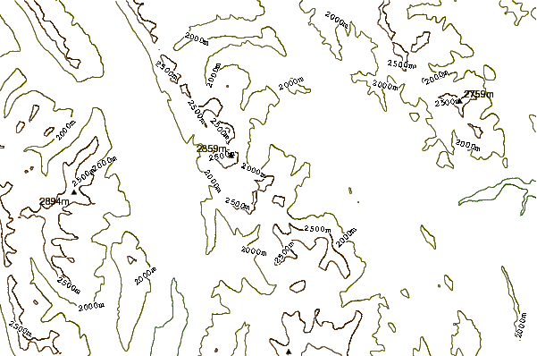 Mountain peaks around Mount Muir (Alberta)